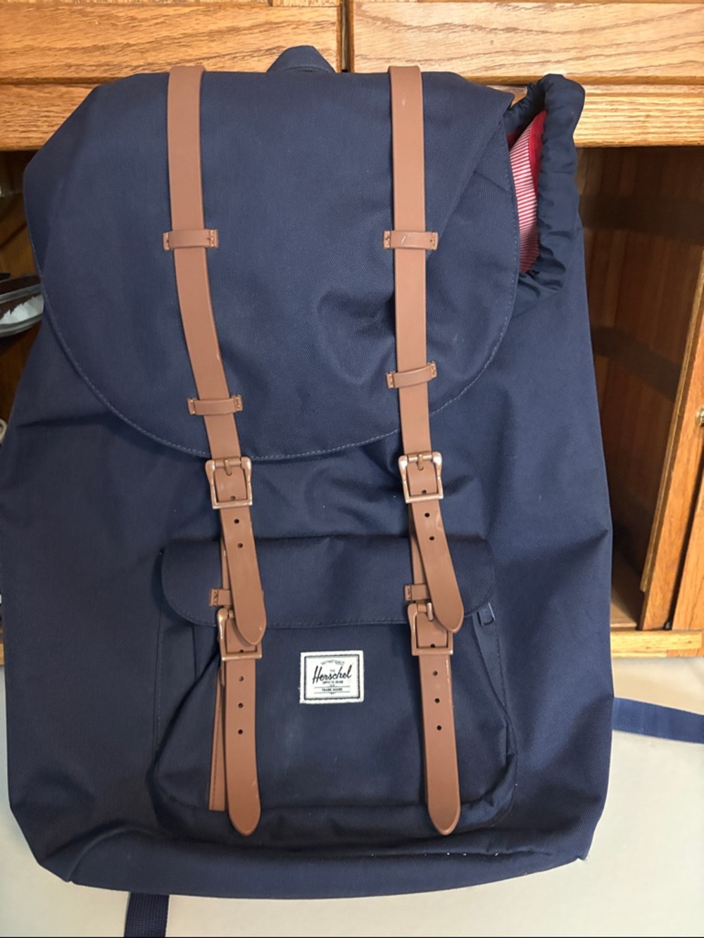 Herschel Supply Company Navy and Brown Classic Rucksack Backpack